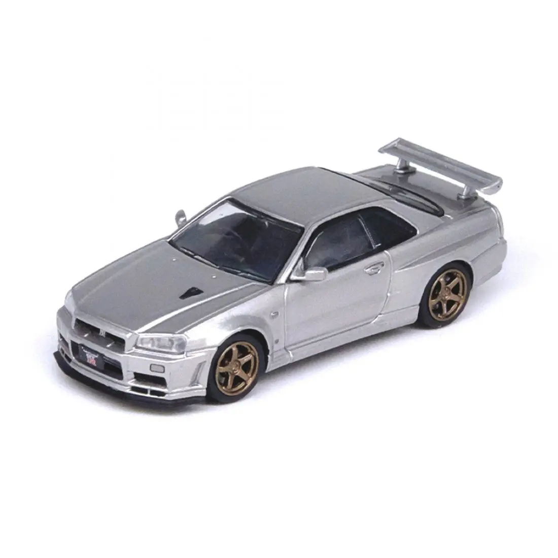 Inno64 IN64-R34VS-SIL 1/64 Nissan Skyline GT-R R34 V-Spec II Silver Diecast Scale Model Car