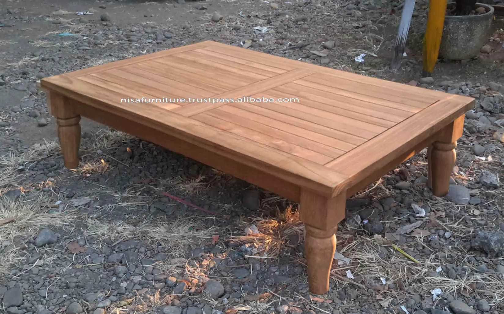 Teak Wood Outdoor Table modern furniture Garden Coffee Table for Outdoor Sofa