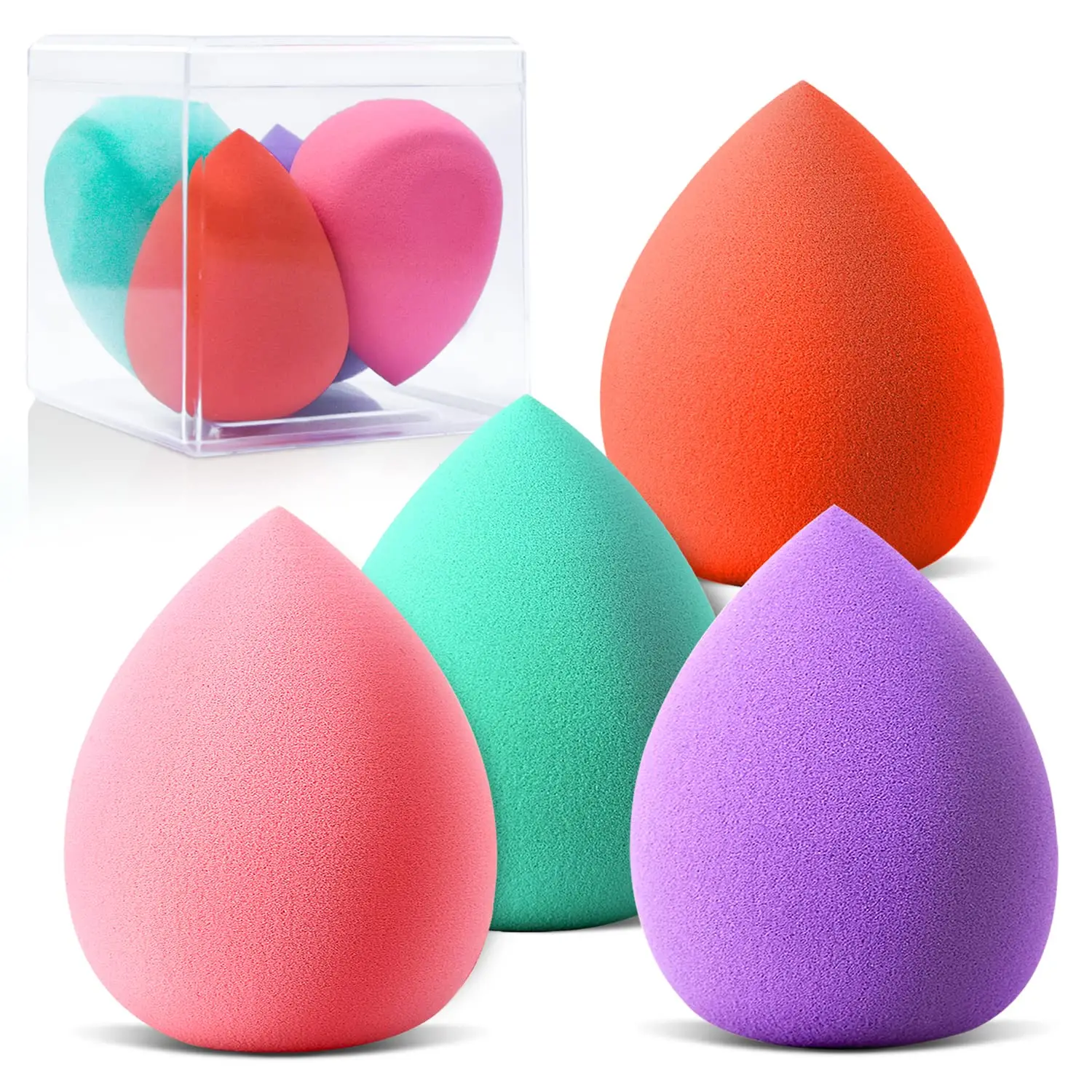 New Arrivals Cosmetic Powder Puff In Private Label Egg Shaped Best Sellers Teardrop Makeup Sponge