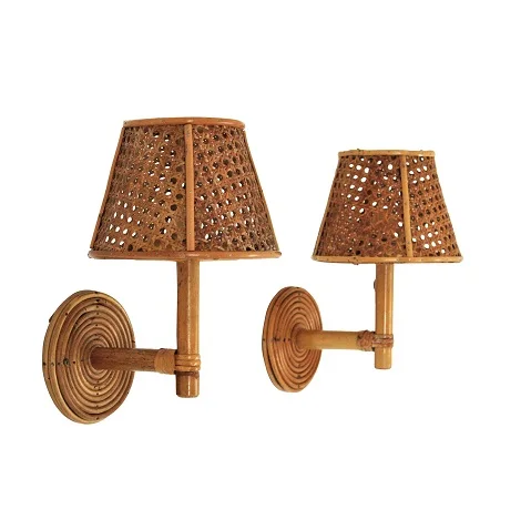 hot sale Antique Design Rattan wall lamp Light Wood Lamp Natural Bamboo Chandelier For Restaurant Loft Bedroom