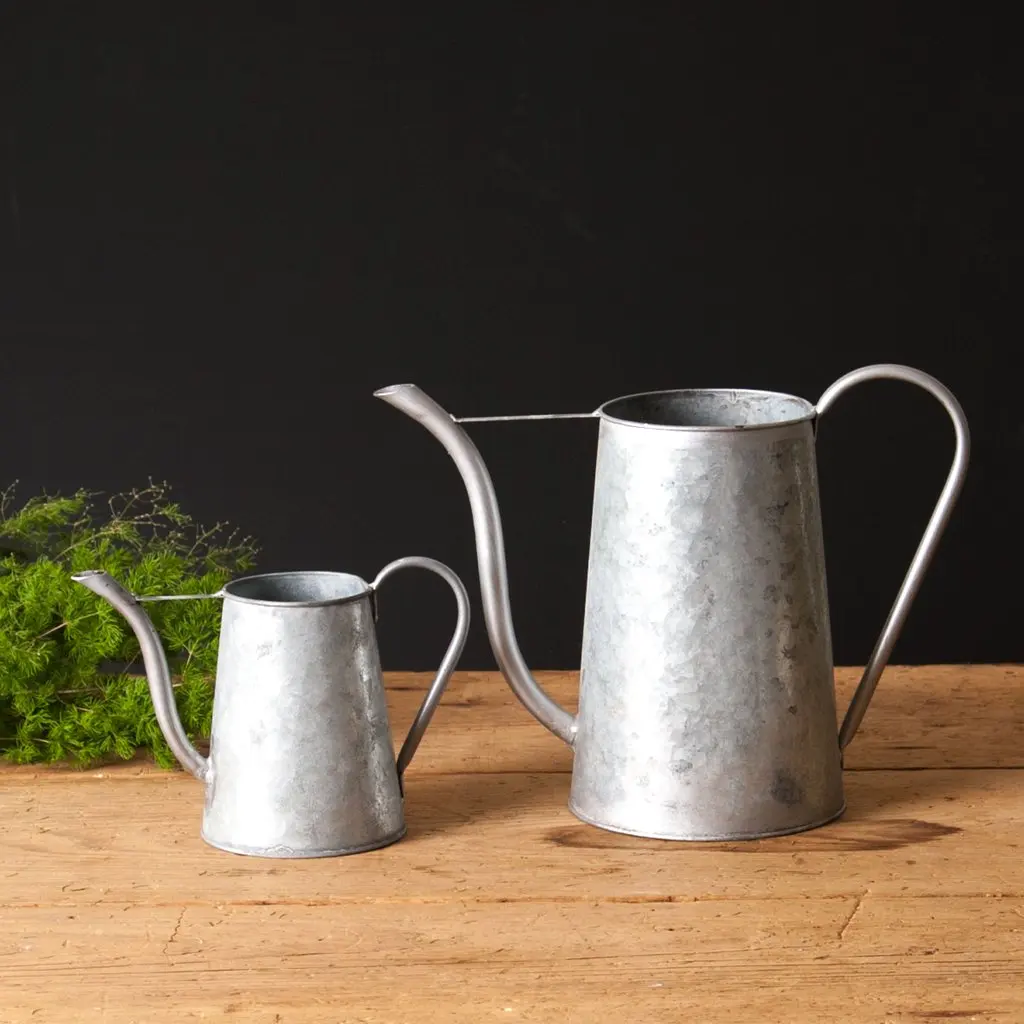 Metal Galvanized Mini Watering Can for Succulents Plants for Indoor and Outdoor water can garden