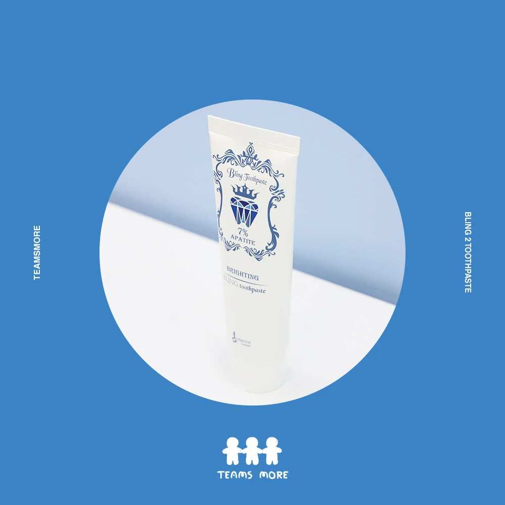 teamsmore premium toothpaste, whitening keep gums healthy and teeth white for long time coating surface of teeth EWG 8 level