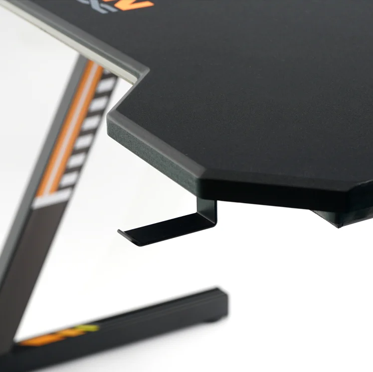 Dragon War Gaming desk 120 140 length RGB light metal carbon coated desktop gamer table