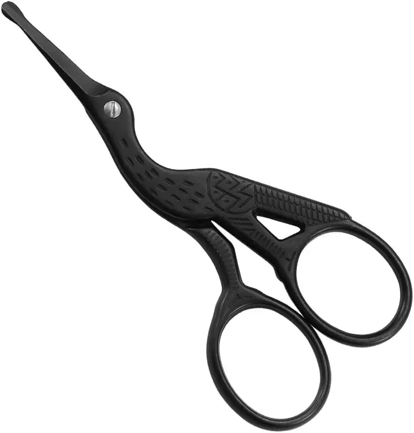 Direct Factory Nose Hair Scissors Curved Safety Blades with Rounded Tip for Trimming Small Nose Hair Scissors
