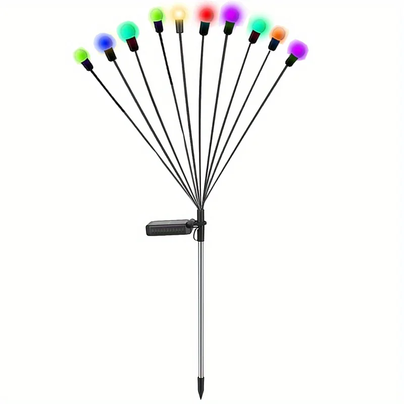 Waterproof Solar Powered Firefly Lights Swaying In The Breeze For Outdoor Camping
