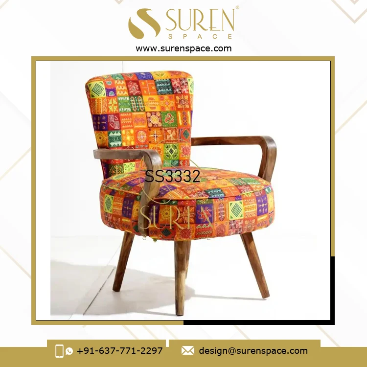 Unique Style Gudari Indian Design Restaurant Chair Exclusive Handmade Indian Chair Available for Bulk Purchasers at Best Price