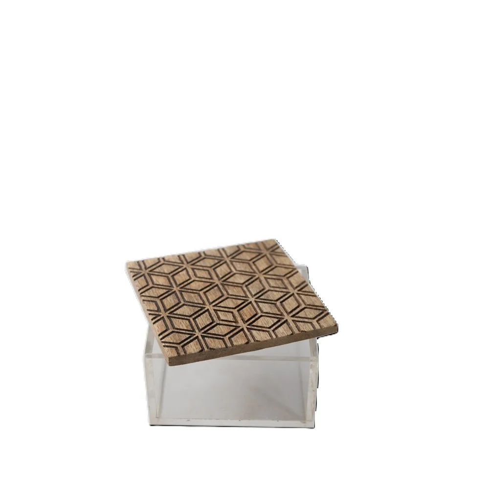Ramadan Special Wooden Engraved Tray Incense Burner Madkhan with Acrylic Box | Premium Woodcraft for Eid and Ramadan Decor