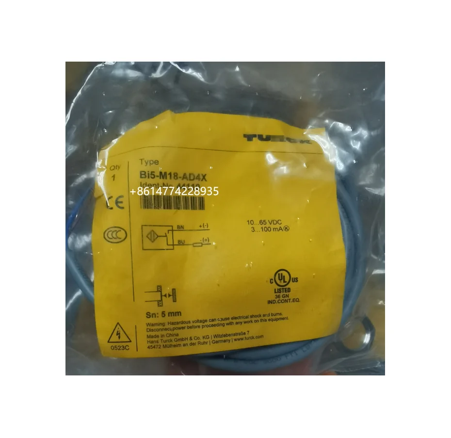 Оригинальный BI5-M18-AD4X Индуктивный датчик 65 VDC 100 mA новый в наличии