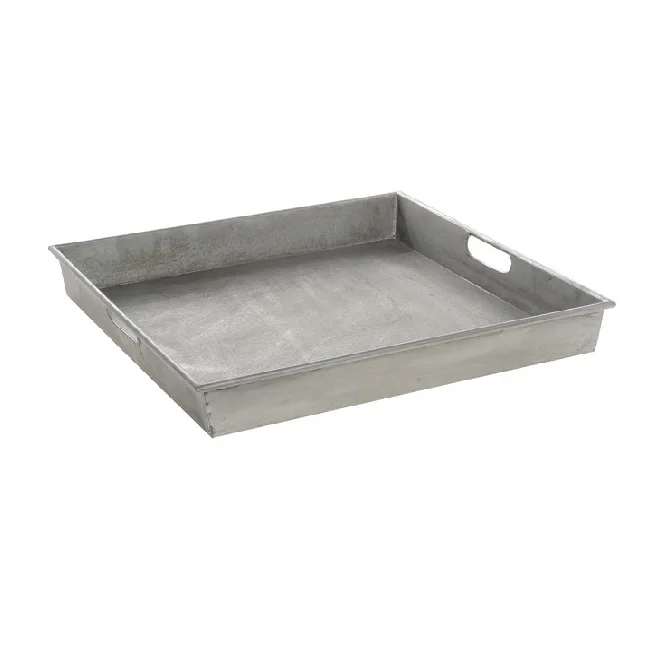 Luxury Looks For Hotels Serving Trays With Metal Handles Coffee Table Tray Square Shape Silver Plated Home Dining High Quality
