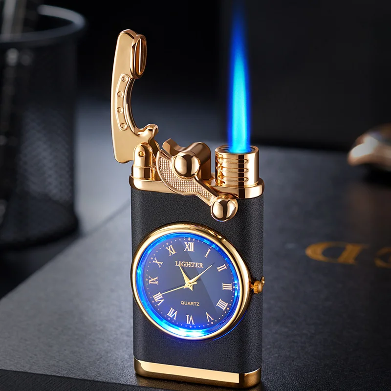 DEBANG watch design windproof cigarette lighter single flame hot selling custom logo torch lighter