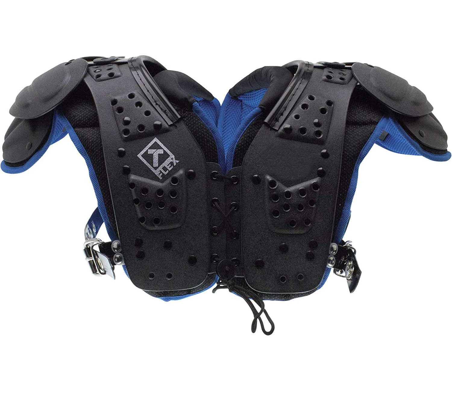 American Football T-Flex Youth Shoulder Pad high-impact dual density foam protection for heavy hitting football player in game