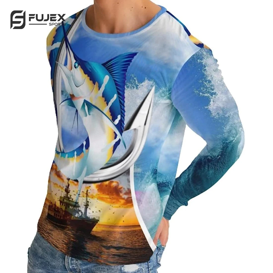 hot rate Premium quality Best material custom make Handcrafted edition create your own design for fishing long sleeve shirts