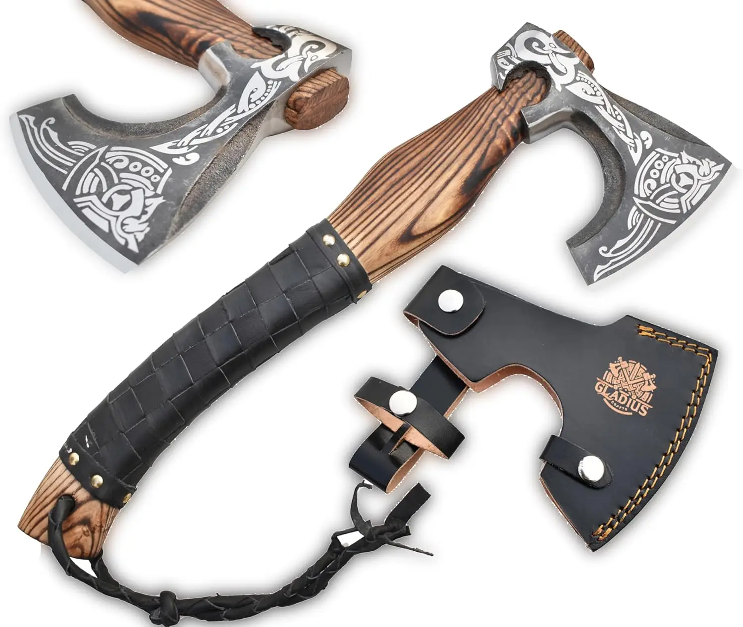 Viking axe Norse axe Medieval axe with leather sheath hot sale drop shipping 2023