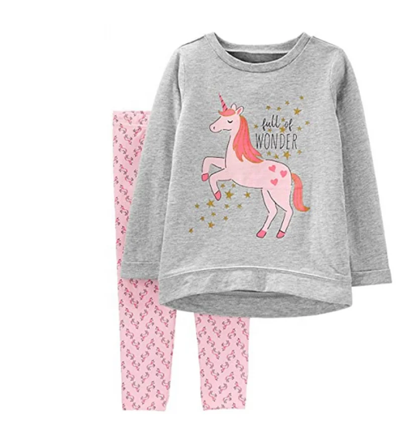 Fall Winter Kid Clothes, Children Fall Clothing, Little Girl Sweat Suits Pakistan Casual OEM Service Solid Knitted 100% Cotton