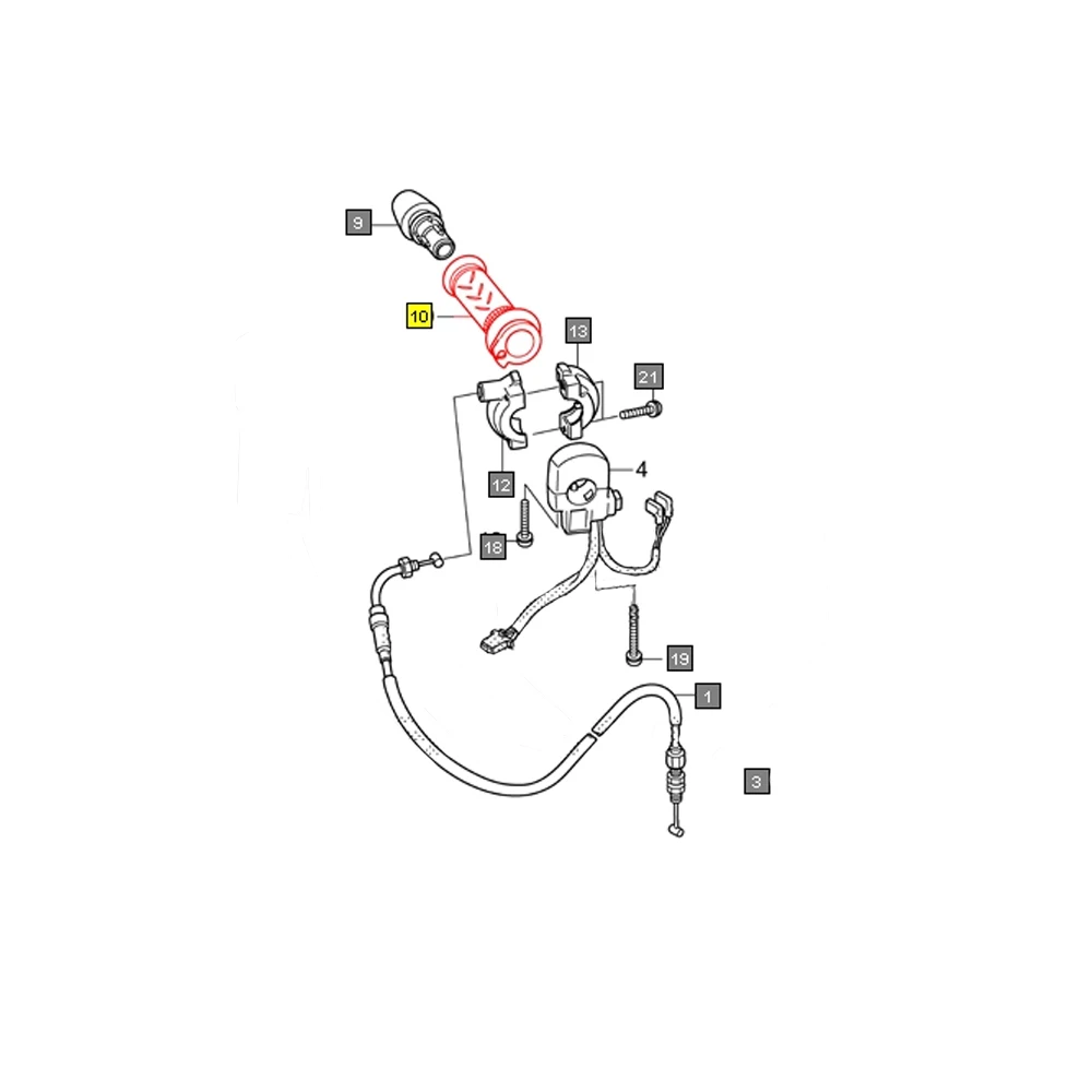 Throttle Grip Complete For Honda CB Shine CB Shine SP CBF Stunner Motorcycle RPN 53140-KSP-A70 Supplier From India