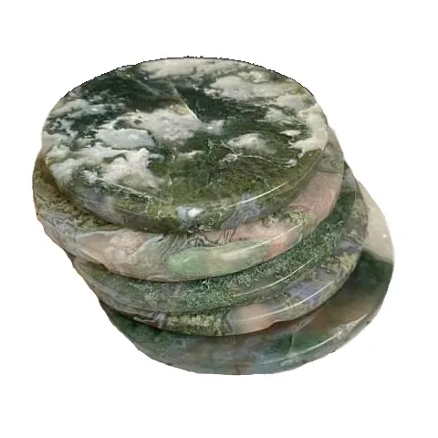crystal coaster gift use hand make stone craft tree agate stone coting coasters for drink natural stone healing gemstone