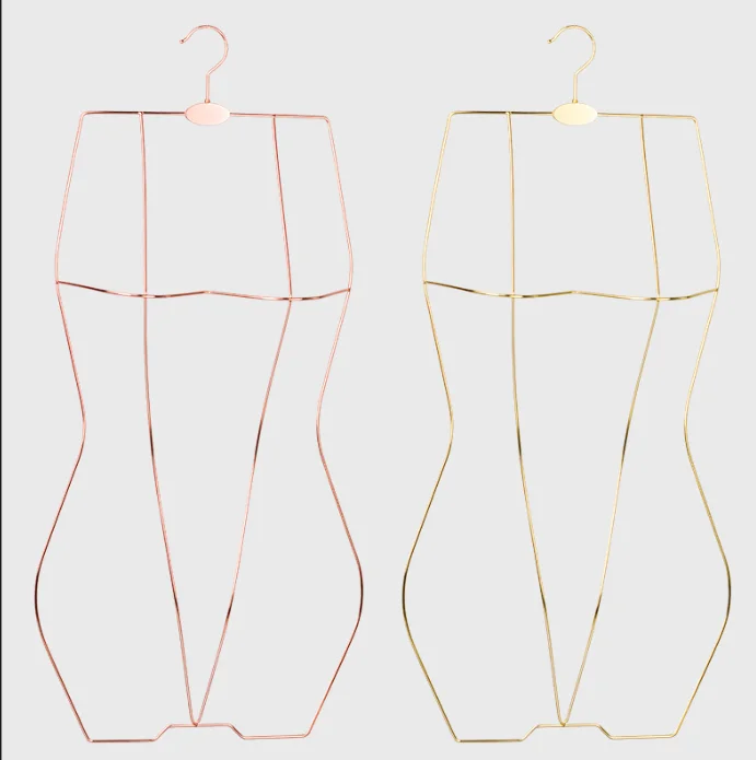 Metal Wire Body Shape Swimsuit Hanger Coat Rack Clothes Hanger |Clothing store high-end swimsuit display hanger one-piece bikini