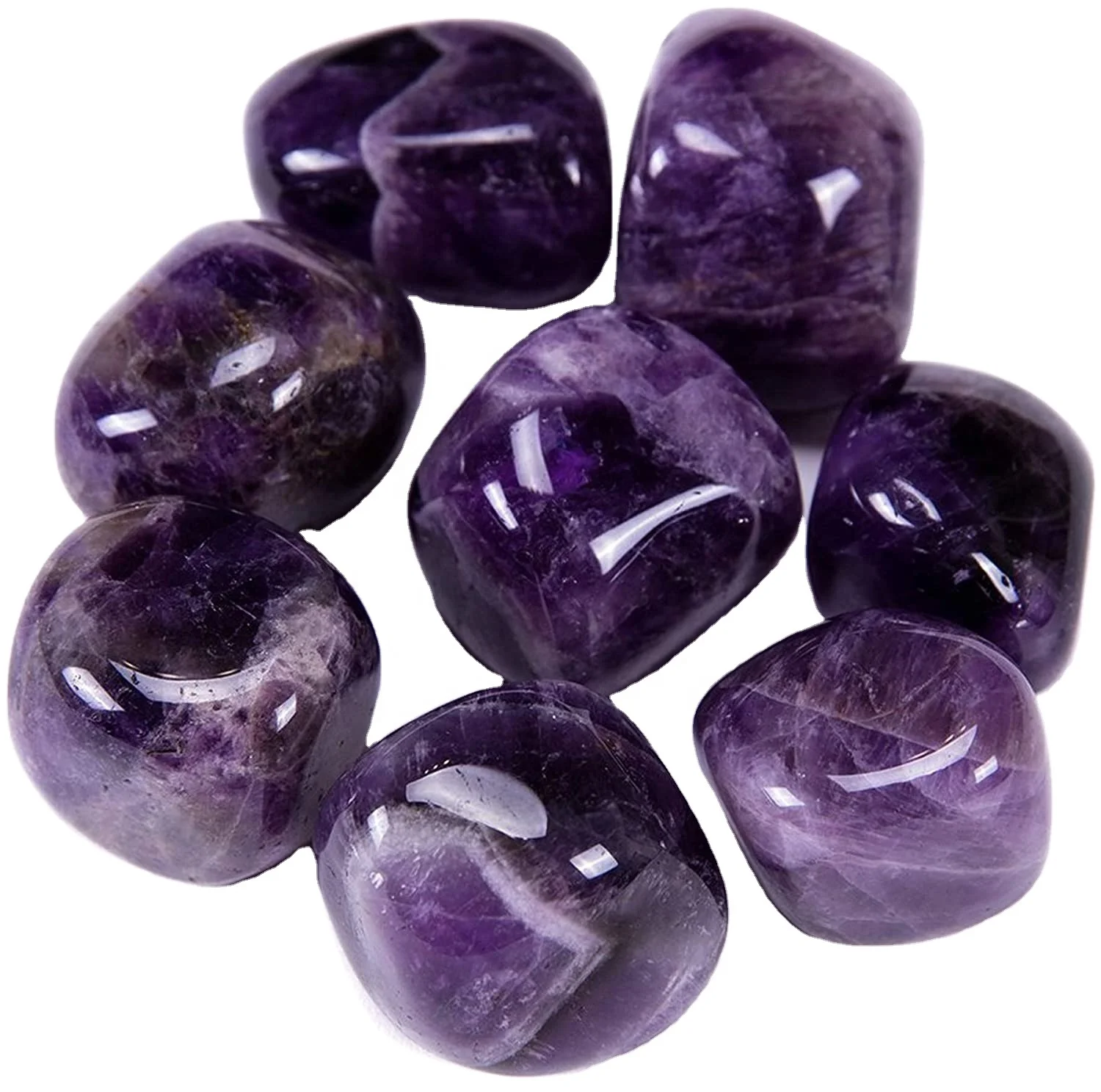 Natural Amethyst Tumble Crystals / Stones for Reiki Healing and Vastu Correction and Increase Creativity 50 Grams Tumble Stone R