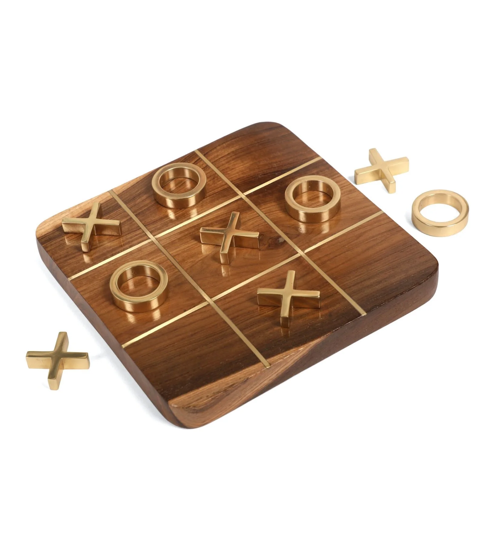 Home Interactive Games Wooden Toy Mini Size Tic-Tac-Toe Game Wooden Tic-Tac-Toe Game Set