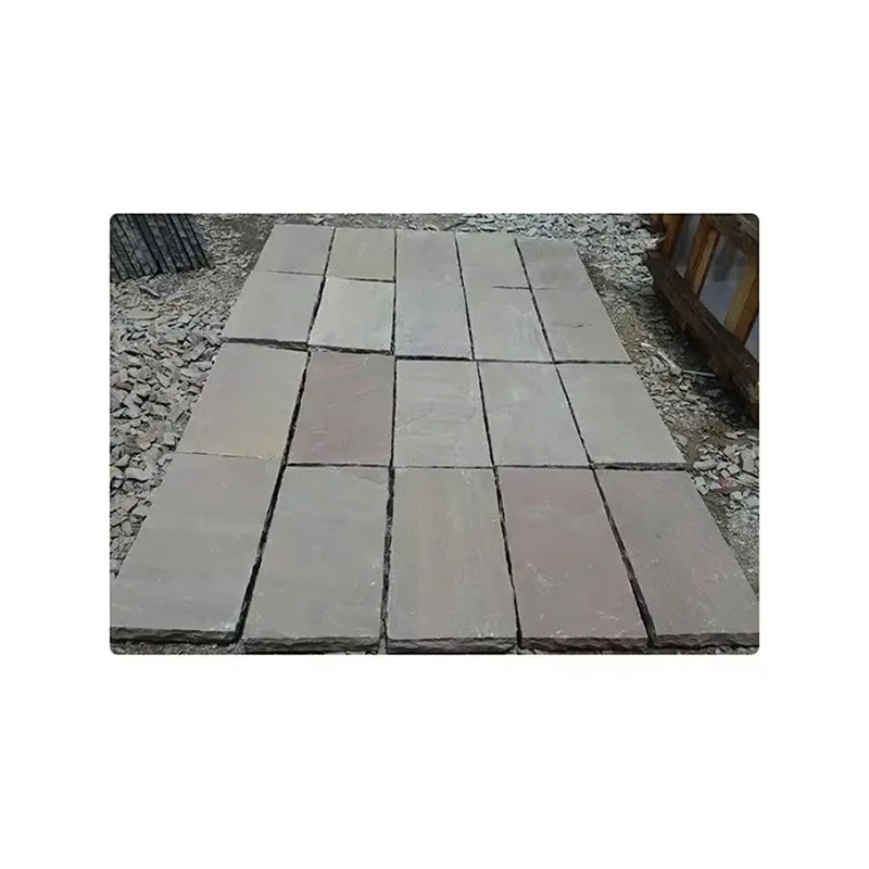 Natural Tonal Hand Cut Edge Patio Pack Raj Green Patio Pack Sandstone For Outdoor Flooring Natural Paving Stone