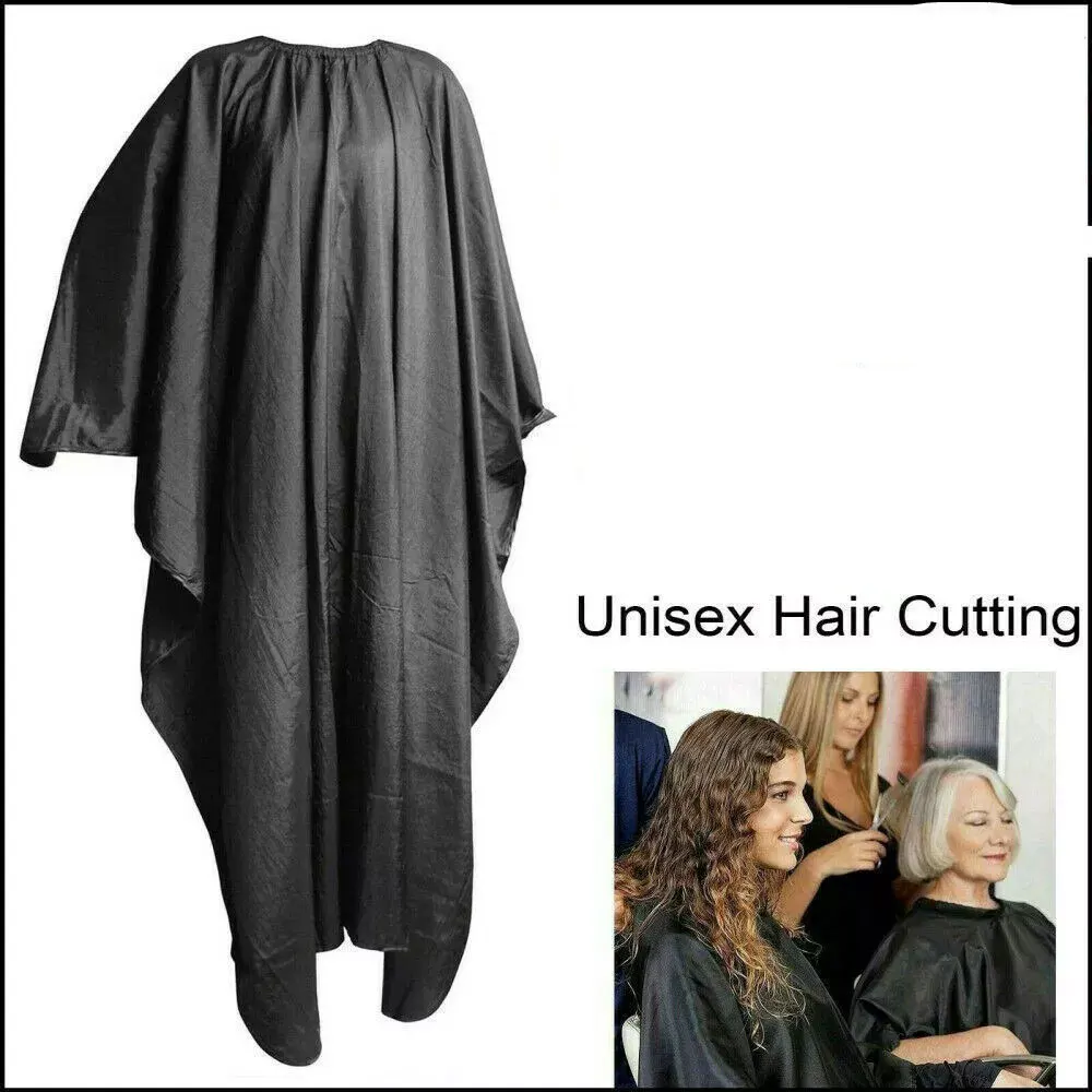 Unisex Hair Cutting Cape Lightweight Satin Fabric  Adjustable Collar Hairdresser  Barber Cape Gown