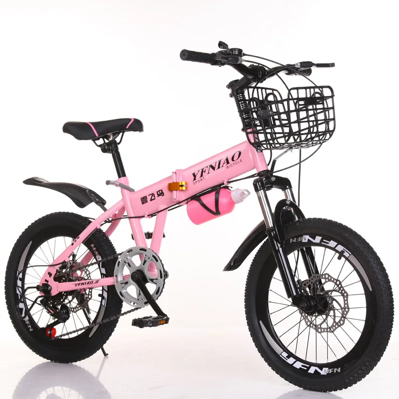 Single speed brake Children Foldable Bicycle Mountain Bike 18/20/22 Inch Dual Disc Brake Shifting Bike 6-14 Years Old Child Bike