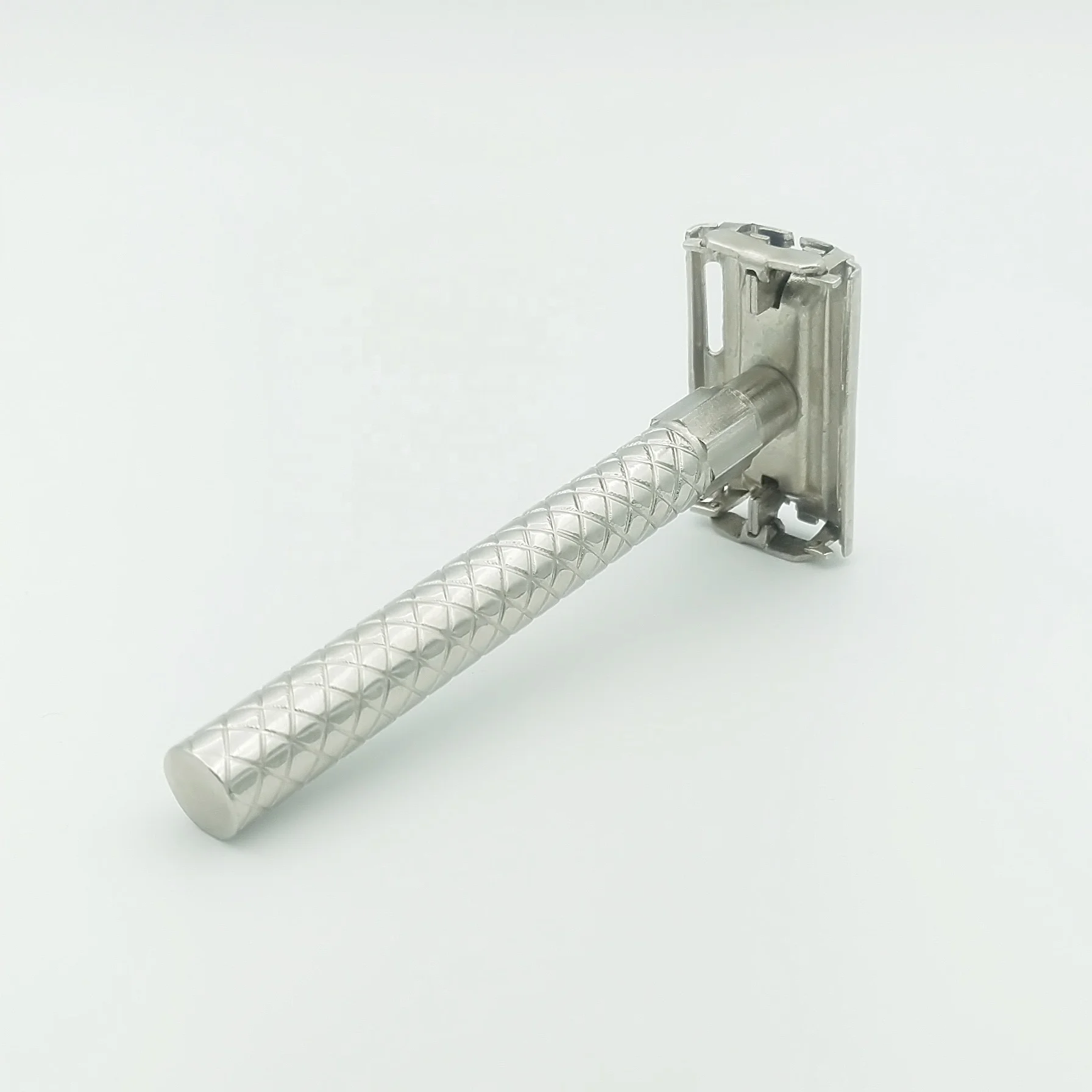 New Style Diamond Grip Handle Chrome Plated Butterfly Open Head Double Edge Safety Razor For Men Women Shaving