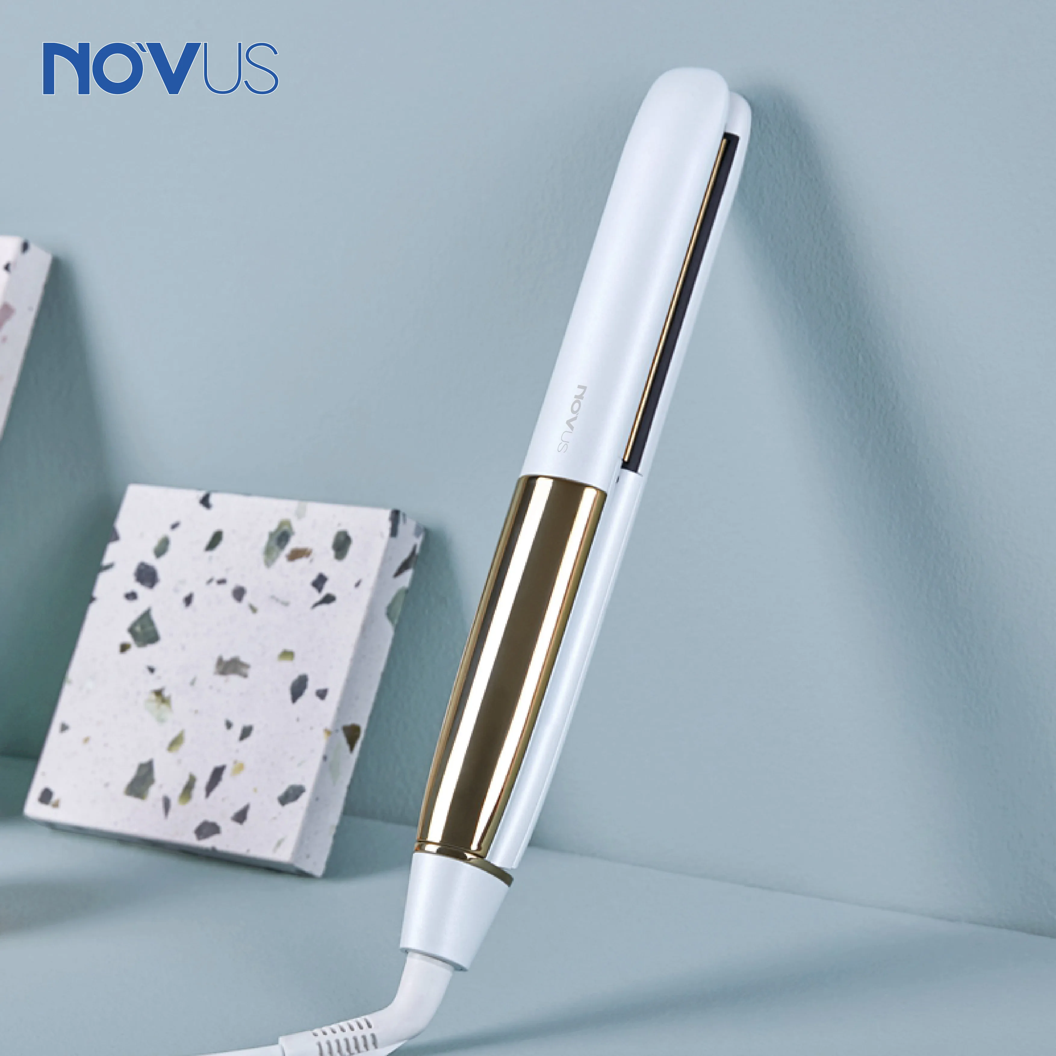 Wholesale High Quality 55w White Fast Ptc Heating Ceramic Ionic Flat Iron Machine Hair Straightener Professional