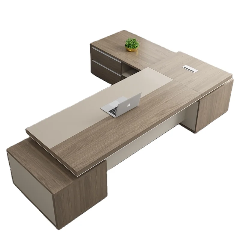 Popular MDF Melanie Office Furniture Custom Modern New Design Office Table Boos Manger Luxury Executive Desk