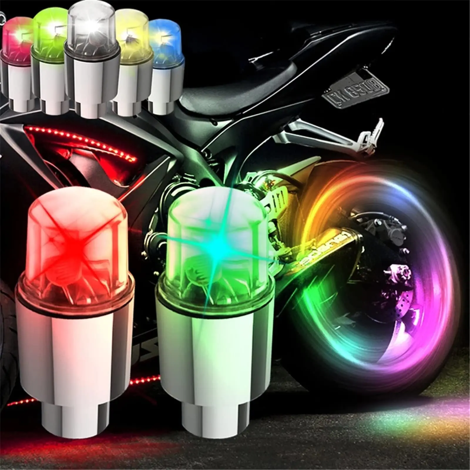 Night Riding Multicolor Cycling Spokes Tyre Bike Accessories Car Bicycle Motorcycle Led Tire Wheel Spoke Light