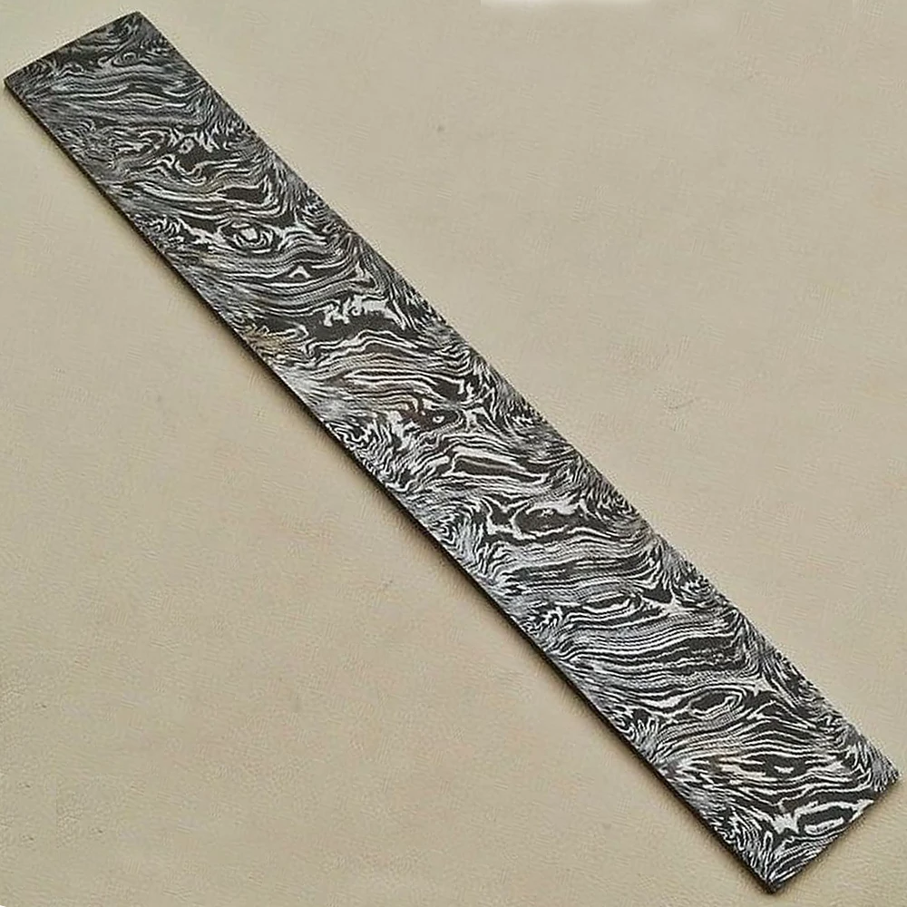 Custom Handmade Damascus Blank Billet Damascus steel Blank Billet Bar For Making Knives Precious Fire Storm Pattern