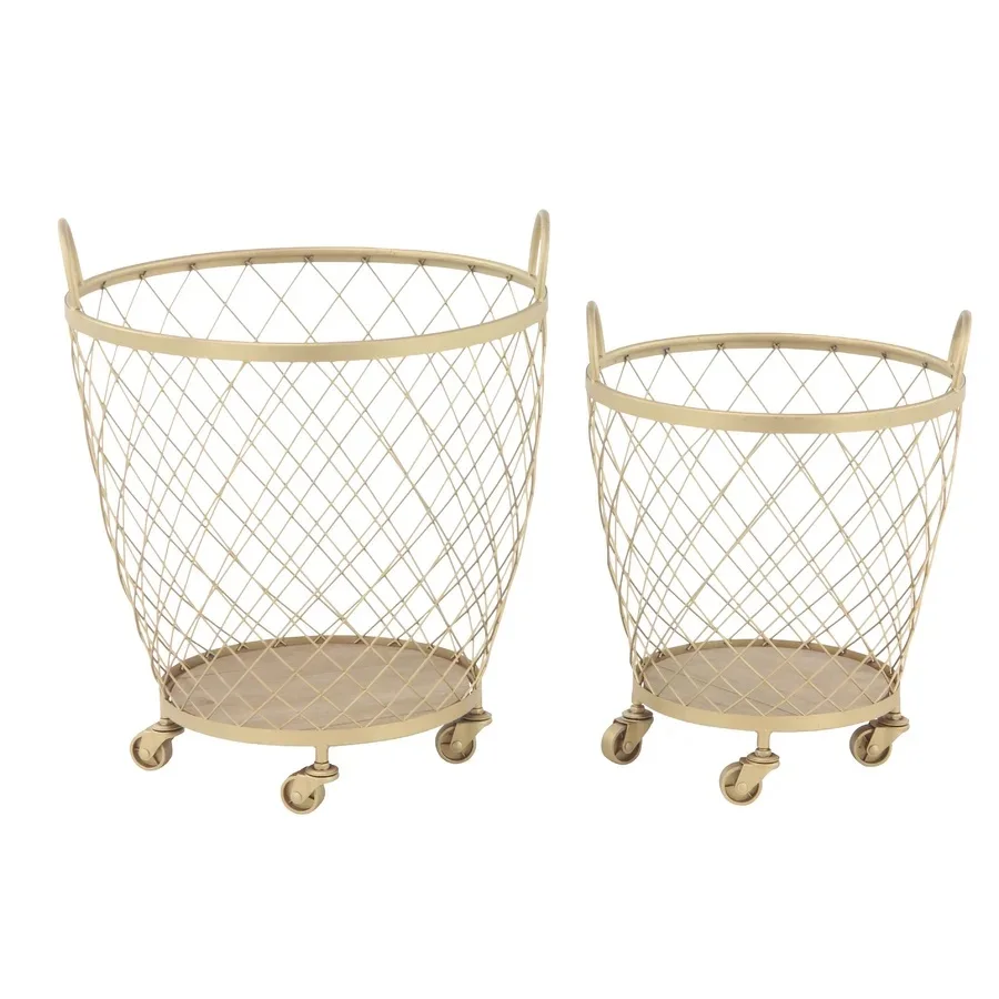 Mesh Storage Basket with Handle, Garden Harvest Basket, Mesh Fruit Vegetables Gathering Basket Bin