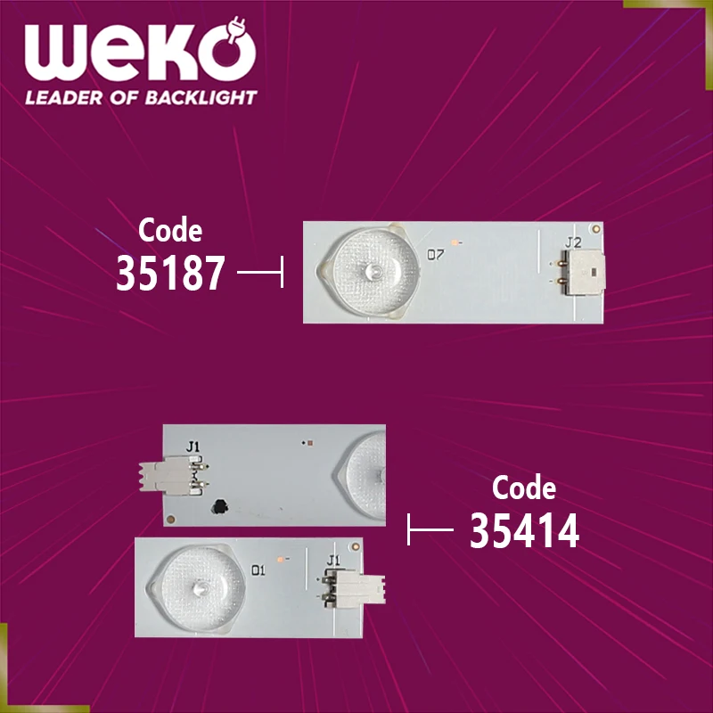 TV LED BACKLIGHT- EVERLIGHT LBM460P0601-AJ-5(HF)(0) -  LBM460P0601-AI-3-HF-0- 76M8H(P40) -6 LEDS- TOTAL 12 PCS