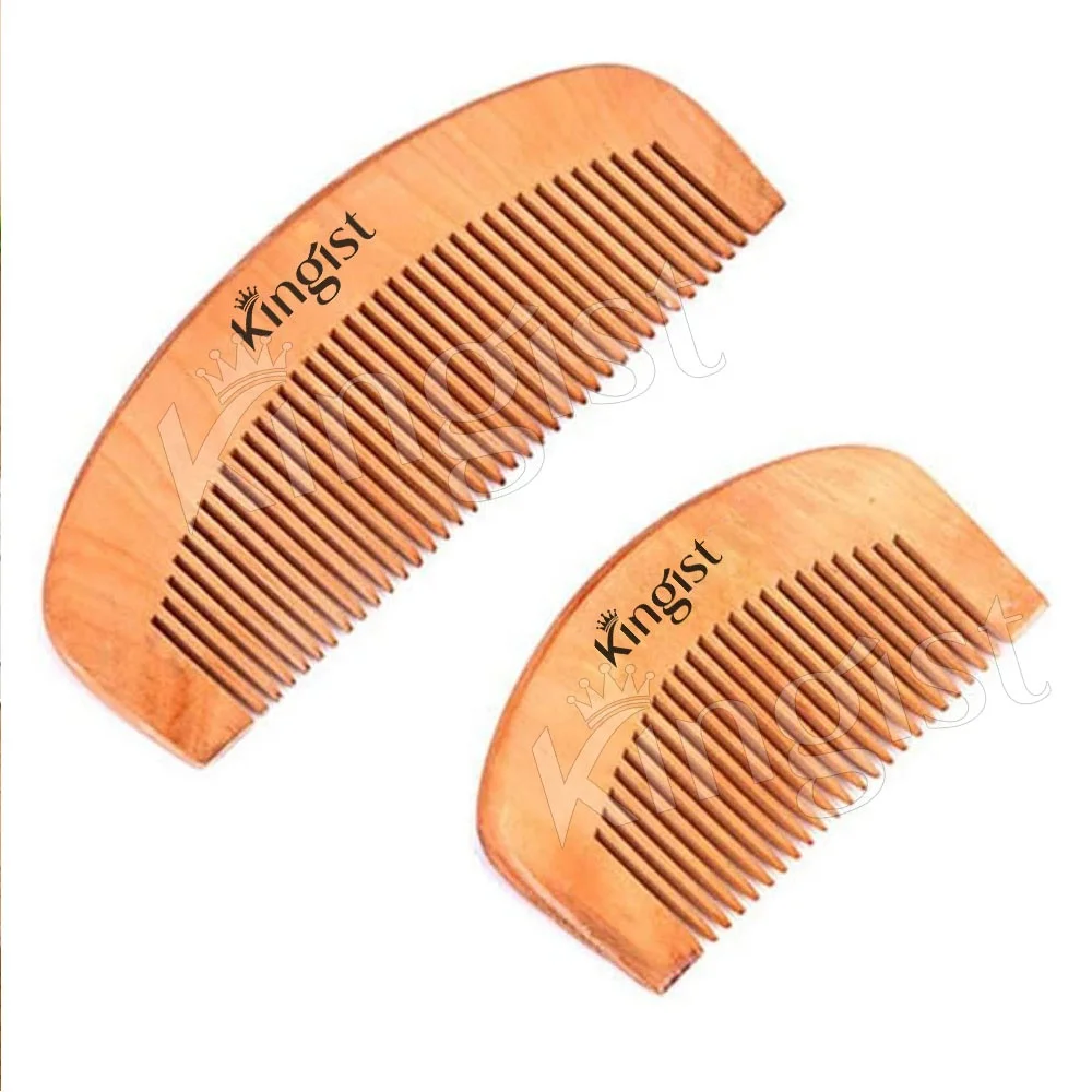 Private Label Pocket Size Hair Comb Natural Peach Wood Beard Comb For Travel