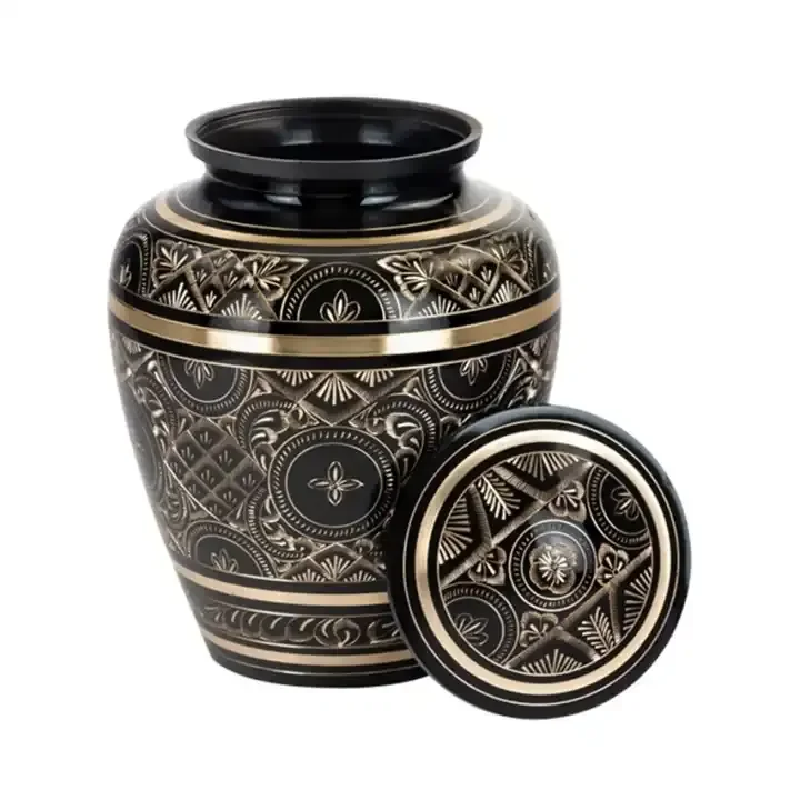 High Standard Human Ashes Small Adult Cremation Brass Funeral Supplies Cremation Urn Human Ashes Open for Export Sales