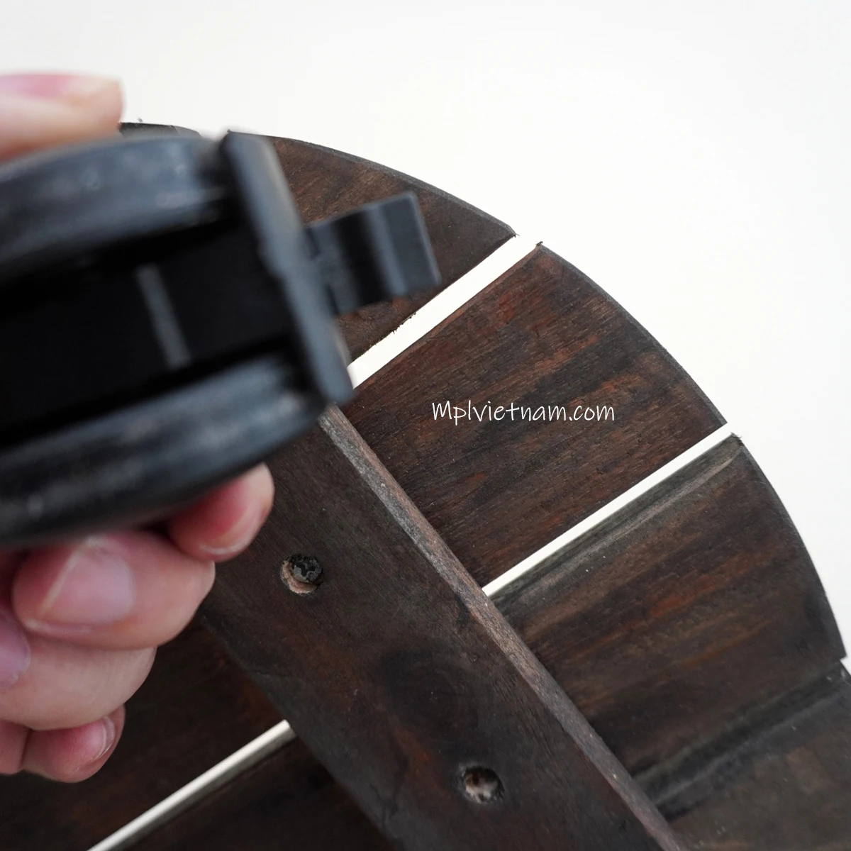 Cheap Factory Price High Level New Design Wooden Portable Round Trolley Plant Caddy Tray With Lockable Wheels