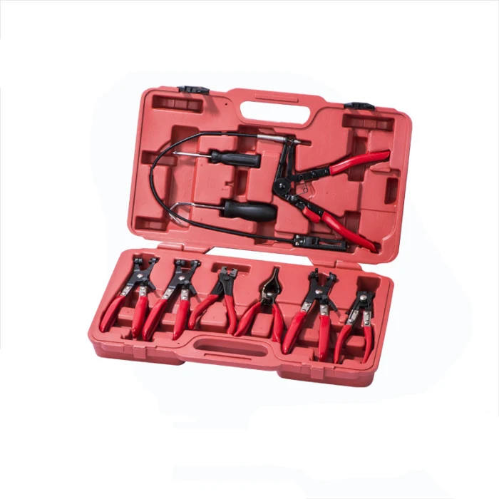 Clamp Remover Kit with Flexible Wire Long Reach Hose Clamp Clic R Type Swivel Jaw and Flat Band Pliers
