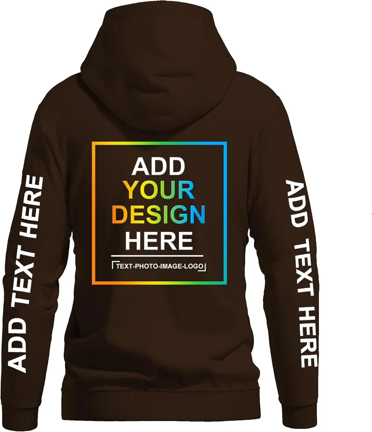Custom Sweatshirt 4 Side Print Hoodies Design Your Own Personalized Photo Text Turtleneck, Zipper-up, short, hodies for woman