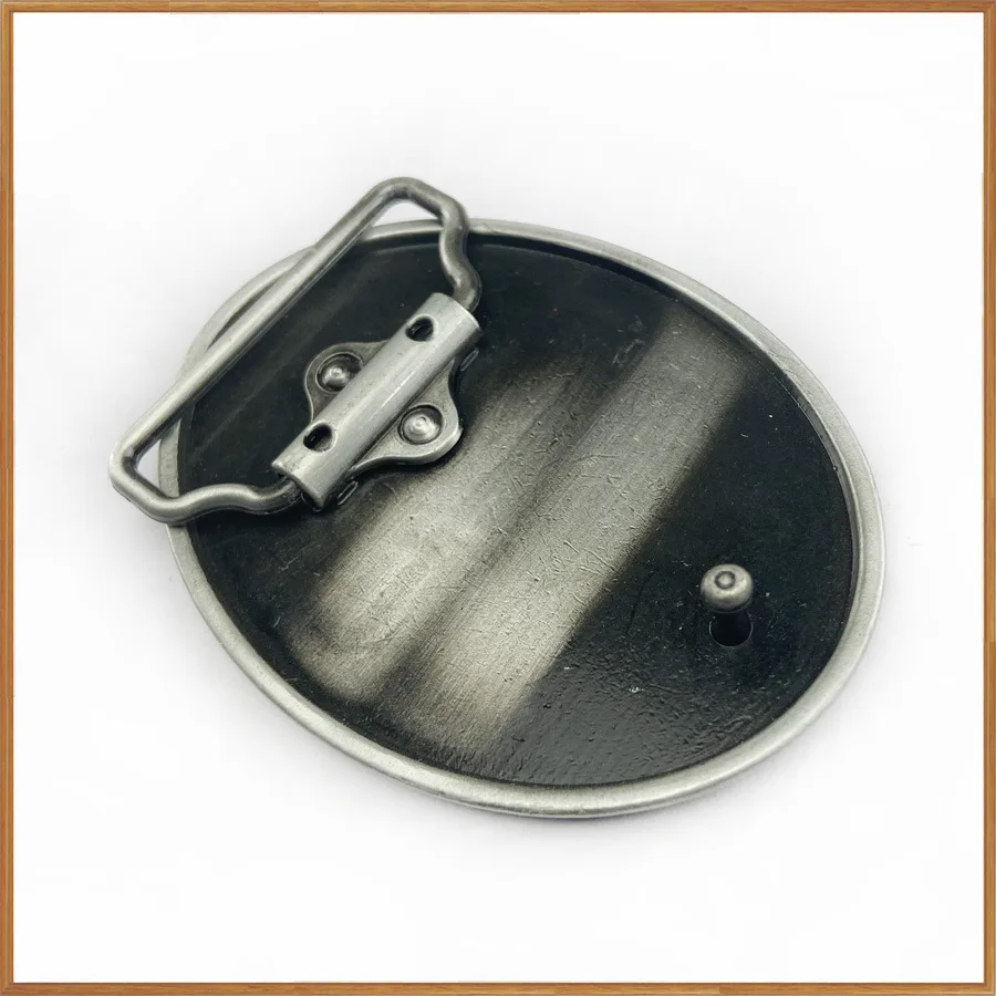 Custom design vintage western belt buckle cowboy  horse riding pattern 3D plating belt buckle for men