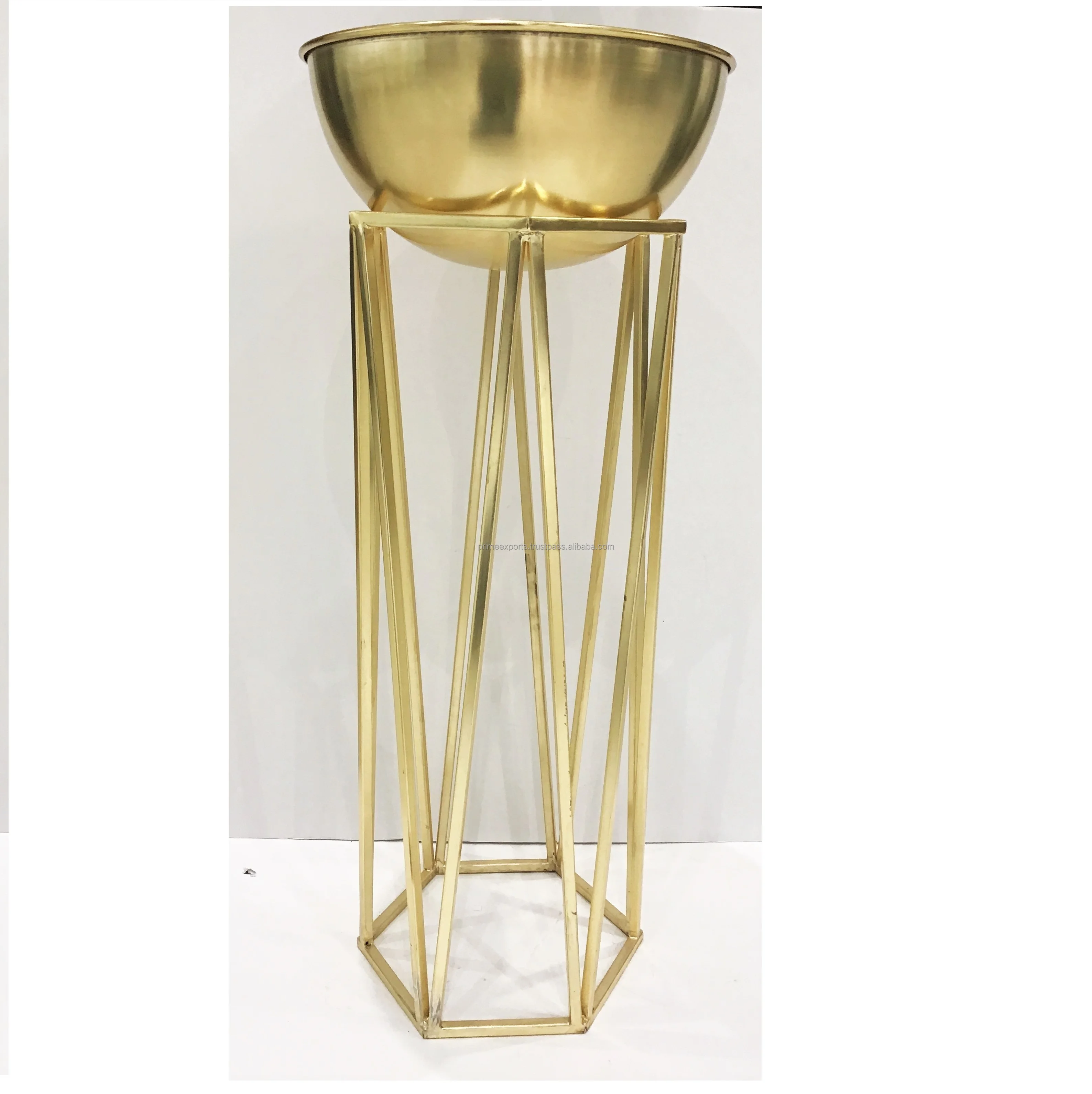 Iron wire metal flower planter stand for home interior and exterior decor scandinavian and nordic style flower pot planter stand