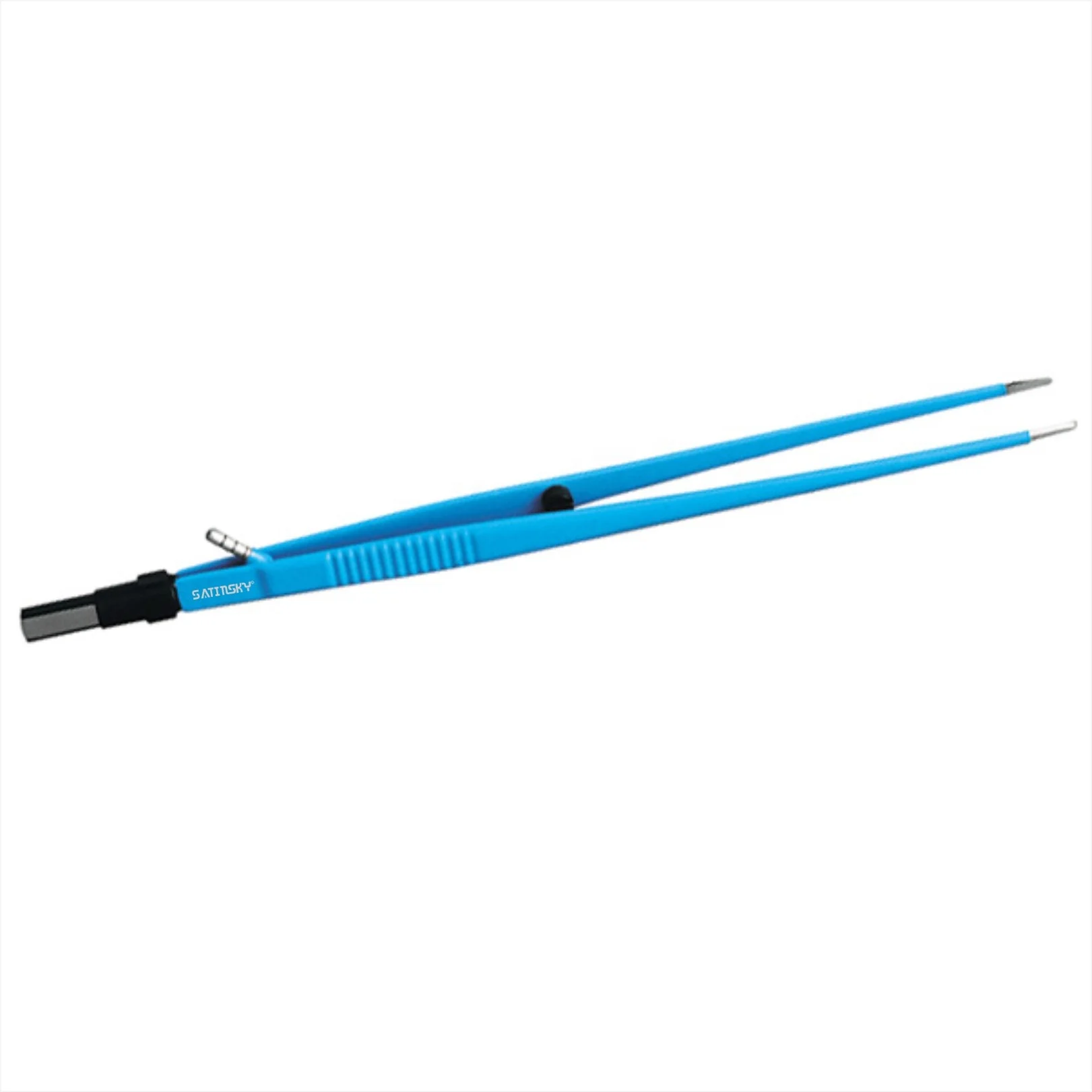 Bayonet 22cm Irrigation Bipolar Forceps Reusable connected to electrosurgical units using bipolar connecting cables