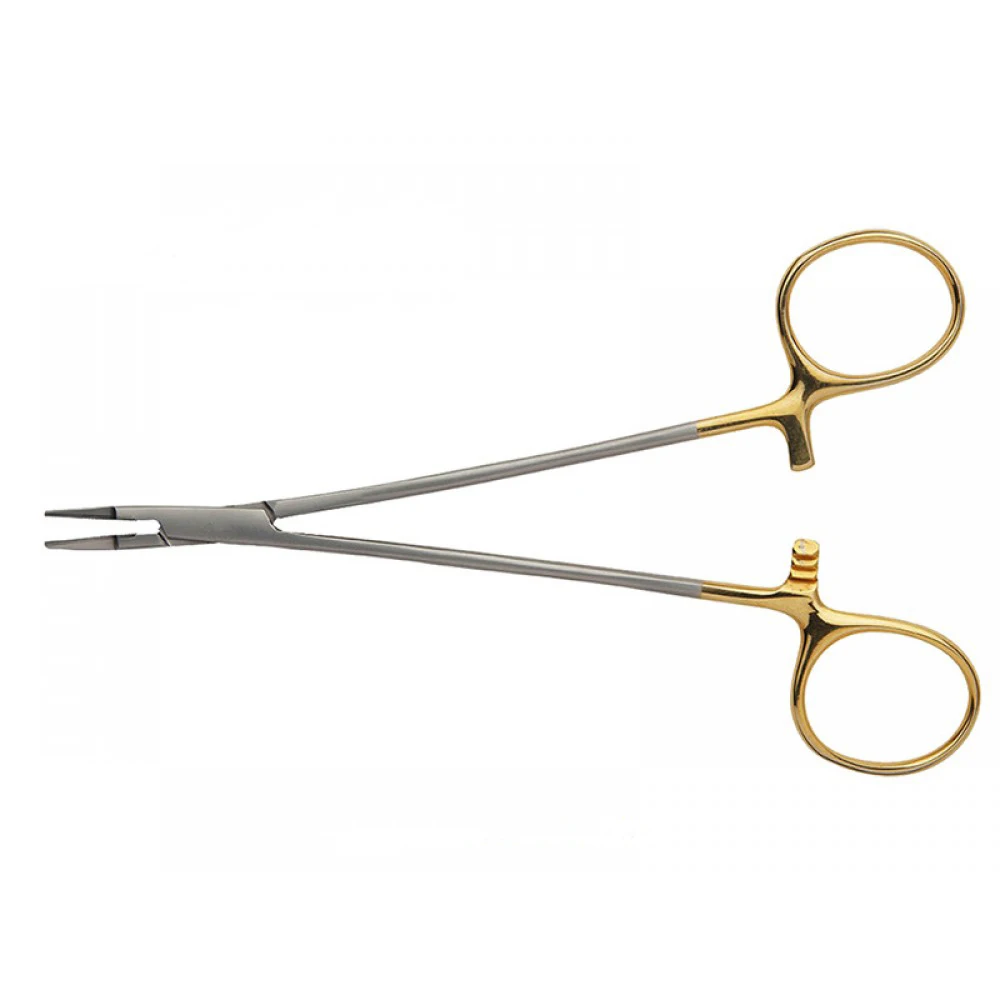 Manual Microvascular Needle Holder Tungsten Carbide Stainless Steel Basis of Surgical Instruments