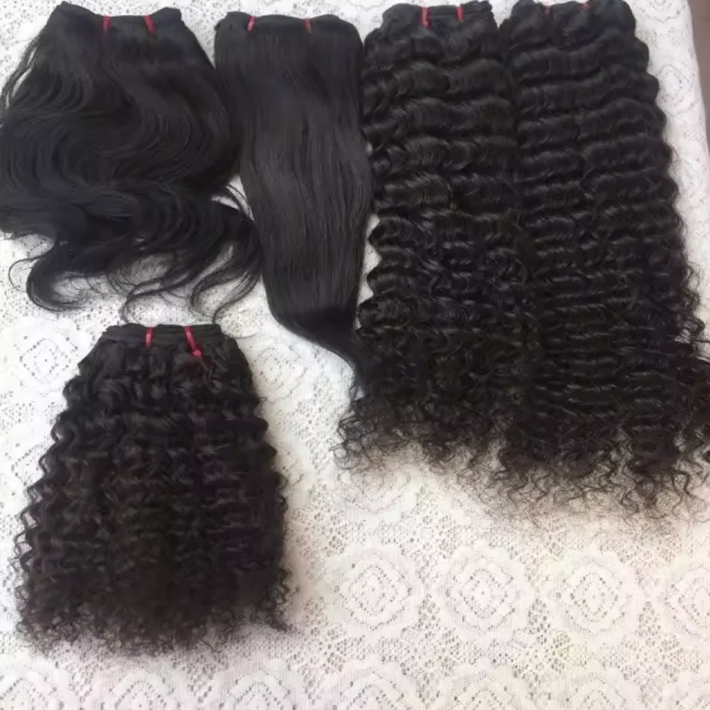 Grade 12A Remy Indian Virgin Hair Extensions Smooth No Tangle Silky Straight Wholesale Deep Loose Wave Style Human Hair