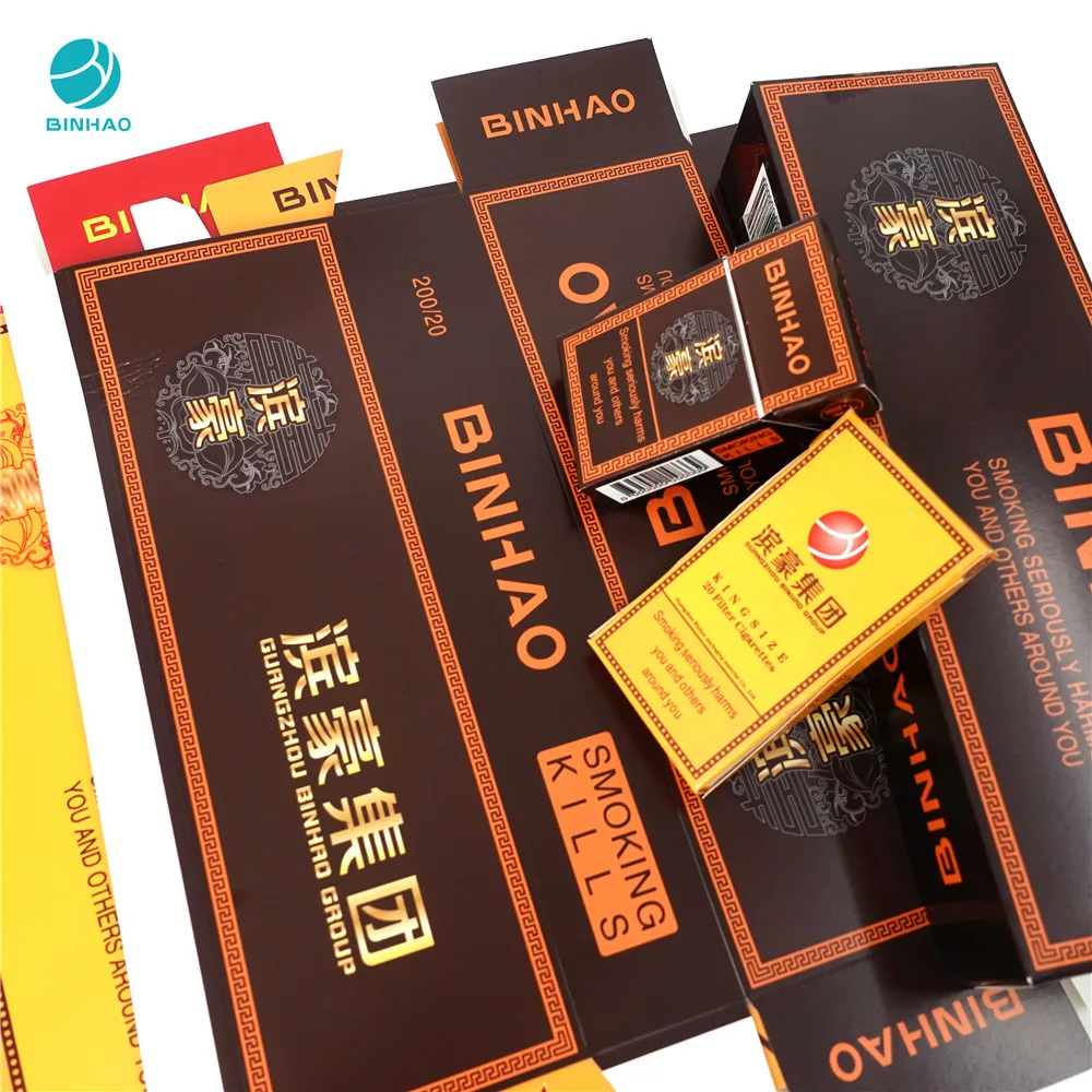 Popular in European Market Various Custom Cigarette Cardboard Paper Packets