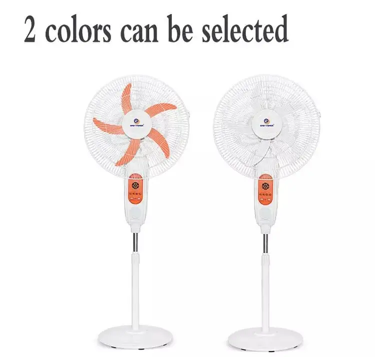Factory made 16 inch rechargeable standing design multi-function solar fan with manufacturer price