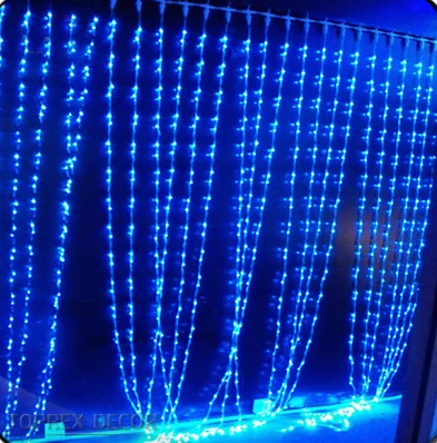 outdoor IP65 Holiday Xmas Christmas decorative Tree Decor Plug Warm White fairy curtain icicle string lights for wedding