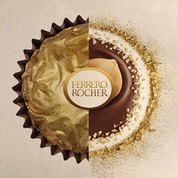 Top Quality Wholesale Price Ferrero Roche New Products Gold Foil Packaging Crispy Compound Chocolate