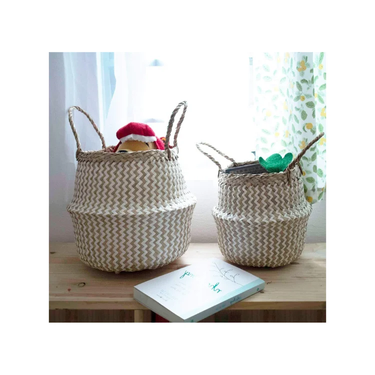Seagrass Basket Good Price With Handles Decoration Handicraft Custom Size Made In Vietnam Manufacturer