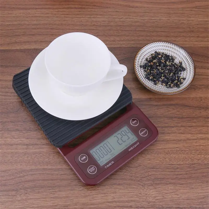 Digital Accurate Coffee Scale, with Timer for General Kitchen Use, Anti-slip Pour Over Coffee Scale