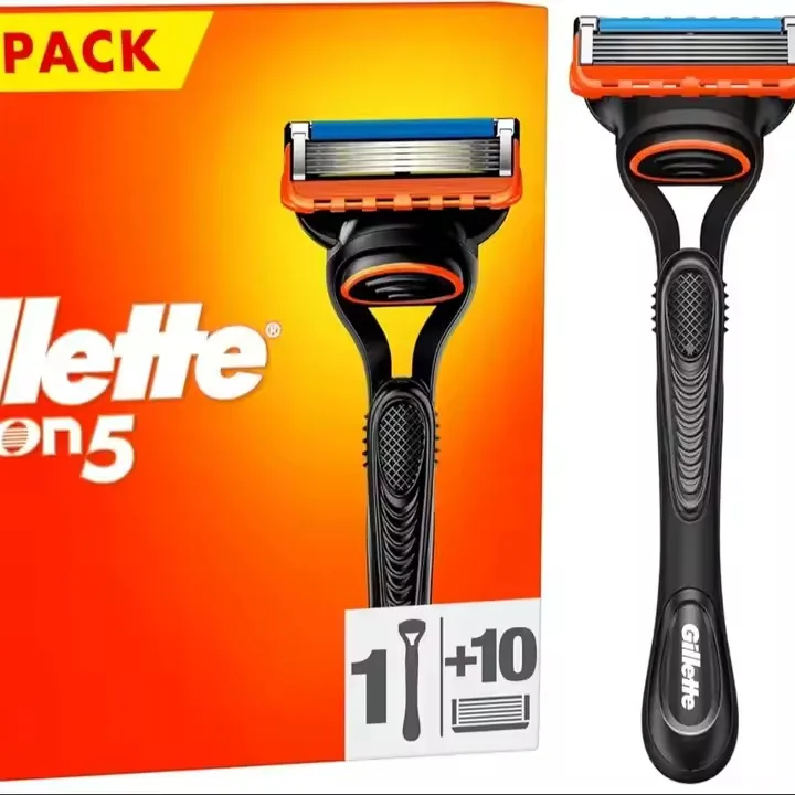 Мужская бритва Gillette Fusion5 с 5 антифрикционными лезвиями 10 лезвий для заправки высокоточный триммер удобное Бритье